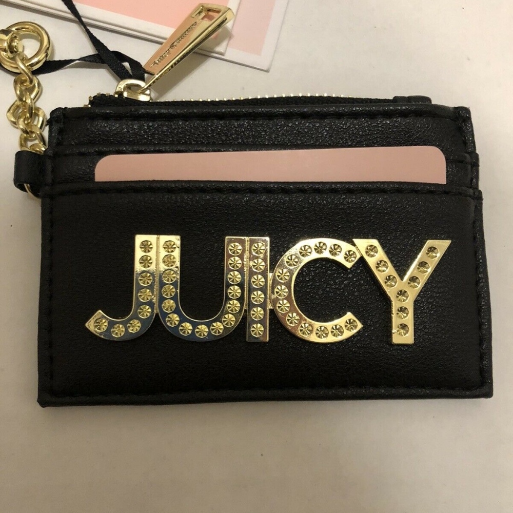 Juicy Couture Novelty Card Case Black NWT